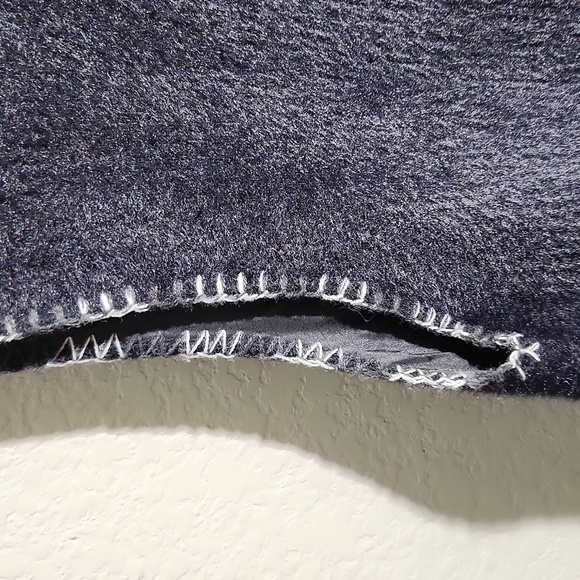 Rain + Rose Cardigan Vest Womens Size M Western Flowers Black Long Wool Blend - Picture 6 of 11